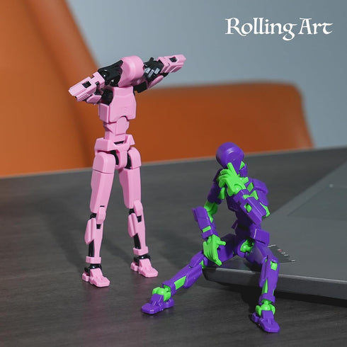Rolling Art Set, 13 Packaging, Action Figure Model Action Figure Multi-Jointed Movable,Gift Box a Great for Loved Ones