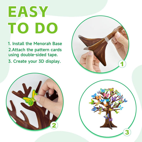 30 Set Cinrobiye Spring Craft Kit Flower Bird Butterfly DIY Tree Ornaments Making Art Crafts for Toddler Sunday School