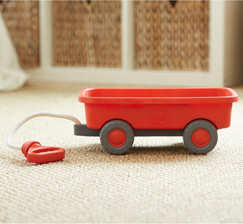 Green Toys Wagon, Orange CB - Pretend Play, Motor Skills, Kids Outdoor Toy Vehicle. No BPA, phthalates, PVC. Dishwasher