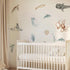 QUCHENG Ocean Wall Decals Marine Animal Boys Bedroom Large Stickers Removable Whale Decor Nursery Kids Room Murals DIY