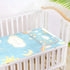 SyXIOP 28" 52" Blue White Clouds and Rainbow Cooling Baby Waterproof Crib Mattress Cover x Breathable Bed Pads Washable