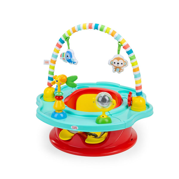 Bright Starts 3-in-1 SuperSeat Playful Paradise, Baby Activity Seat with Toys, Snacking