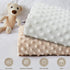 Homiest 2 Pack Changing Pad Cover, White + Beige Changing Table Sheets, Ultra Soft Fleece Minky Dot Fabric, Breathable