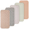 Hahafelt 5 Pcs 100% Cotton Waterproof Changing Pad Liners, 27.5 x 14 Inches