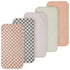 Hahafelt 5 Pcs 100% Cotton Waterproof Changing Pad Liners, 27.5 x 14 Inches