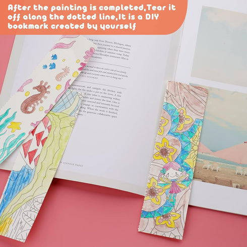 Cavnewt 4-8, Sets, Watercolor Coloring Books for Kids Ages Pocket Watercolor Painting Book Mess Free Paint with Water