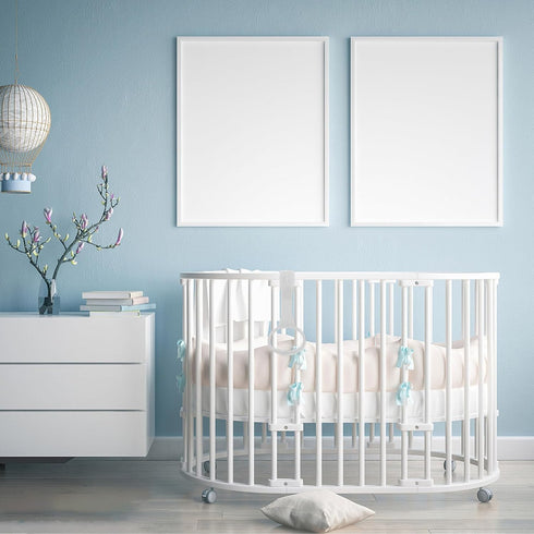 Totority 1 Pair Cot Playpen Items - Bed Crib Pull Rings Infant Stand Up Rings Safety Ring Child Accessories