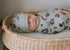 Set 0-3 (0-3 Baby boy Swaddle Blanket and Hat Newborn Month Wrap Baby Receiving Blanket Animals Design Months