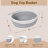 Goodpick Small Woven Storage Basket with Handles, Cotton Rope Baskets for Gifts, Dog Toys, Diapers, Gray, 12" x 8" x 5"