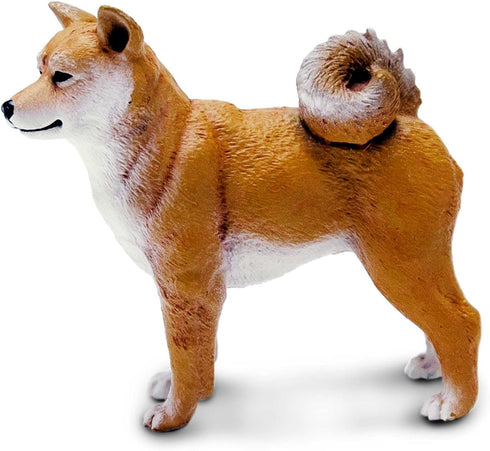 3" 3+ Safari Ltd. Shiba Inu Figurine - Lifelike Plastic Dog Figure - Fun Educational Toy for Boys, Girls & Kids Ages
