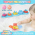 Set 20 Baby Bath Toys, Mold Free Silcone Shape Sorting & Stacking Bath Toy with Textured Floating Pieces, No Hole