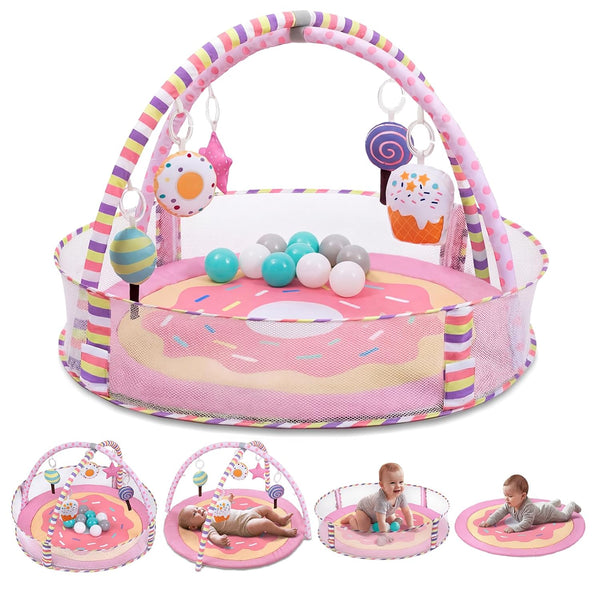 4-in-1 Baby Play Mat & Baby Play Gym,Baby Girl Play Mat Activity