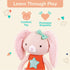 B. toys 15-Inch Plush Bunny - Soft Stuffed Animal for Baby, Toddler, Washable Rabbit, Orange & Pastel Outfit