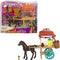 Mattel Spirit Untamed Miradero Snack Cart with Rolling Wheels, Canopy, 5-in Pony