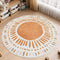 Poowe Cute Point Rings Kids Play Mat Baby Nursery Rug Round Educational Alphabet