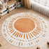 Poowe Cute Point Rings Kids Play Mat Baby Nursery Rug Round Educational Alphabet