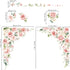 decalmile Large Pink Flower Wall Decals Pink Blossom Floral Vine Butterfly Wall Stickers Baby Nursery Girls Bedroom