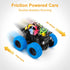 M SANMERSEN Monster Trucks for Boys, 4 Pack Push and Go Friction Powered Cars, 360° Rotating Stunt Car Gifts