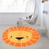 4ft, ABREEZE Kids Play Rug Lion Round Area Rug Kids Nursery Door Mat Soft Plush Non-Slip Childrens Carpet for Bedroom