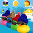 12 Chivao Pcs Mini Rubber Ducks with Sunglasses/ Glasses and Hats/ Necklace, Cruise Rubber Ducks in Bulk Small Bathtub