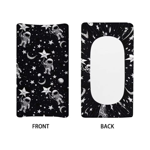 Astronaut Soft Diaper Changing Cover for Boys Girls, Breathable Changing Table Cover Fit 32"x16" Contoured Pad