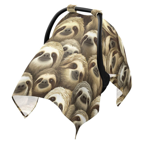 Mazeann Forest Sloth Retro Car Seat Cover Baby Breathable Soft Infant Carseat Covers