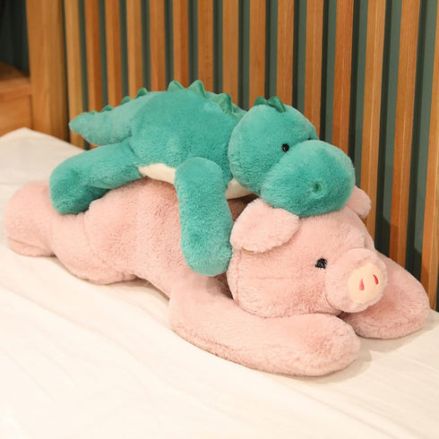 Weighted Stuffed Animals, 3.3 lbs Weighted Pig Plush Toy, Throw Pillow Gifts for Boys Girls, 19.6 inch