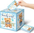 Spakon 51 Pieces Bear Diaper Raffle Tickets with Box Blue for Baby