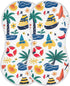 PaChyLuu 1 Pack 22 11 Inch Cute Cartoon Beach Theme Muslin Burp Cloths Cotton Absorbent Baby Burping Rags for Boys