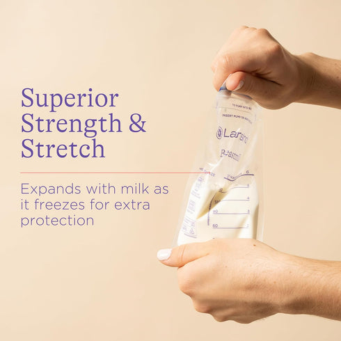 Lansinoh Breastmilk Storage Bags, 100 Count, Easy to Use for Feeding, Baby Essentials, Presterilized, Hygienically
