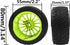 80mm/3.14" Rubber Tires & Plastic Wheel Rims 2.2 Inch 12mm Hex Hub Compatible with 1/10 HPI WR8 Off-Road Rally 1/14