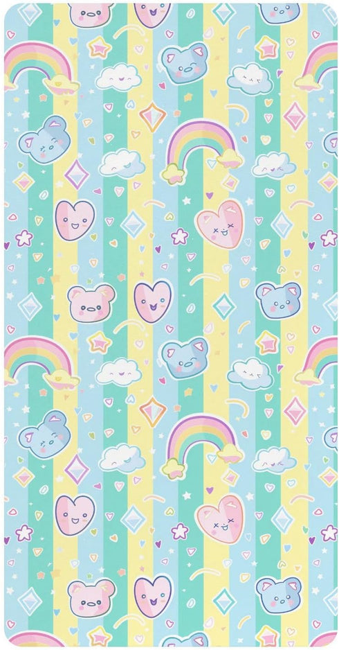 miaozhen Cotton Baby Crib Sheets Soft Comfy Gymnastics Cartoon Crib Mattress Sheet for