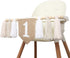 1st 1st BOOMPA White Birthday High Chair Banner - Wood Bead Tassel Garland - Pure Angel Birthday Photo Backdrop - Wall