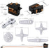 DSPOWER 2PCS 21G 25T 1/18 1/16 1/14 Mini Digital Servo, Steering Gear Full Metal Gear Micro RC Servos Motor Kit