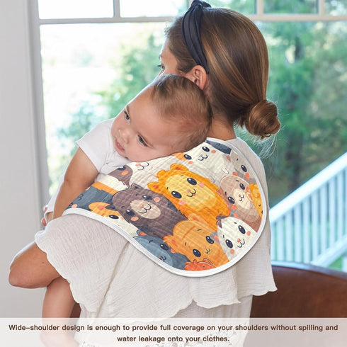 YETTASBIN Cartoon Guinea Pig Muslin Baby Burp Cloth, Super Soft Absorbent Cotton Burp Rag Baby Bibs Feeding Cloth
