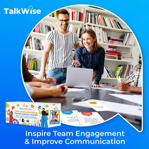 TALKWISE 700 Communication Team Building Conversation Cards for Coworkers, Fun Team Building Games for Work, Cards