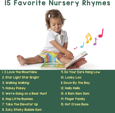15 28-Button 1-3 LEARNING BUGS Nursery Rhymes with Animal Friends Sing Along with Nursery Rhymes, Musical Books