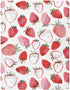 Fitted Crib Sheets for Boys Girls, Soft Breathable Comfortable Watercolor Strawberries Baby