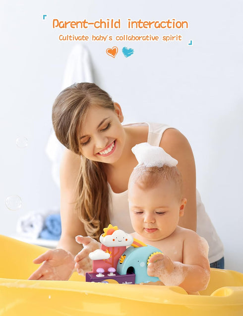 Baby Bath Toys - Fun Educational Water Toy for 1, 2, 3+ Year Olds, Safe Colorful Skin Friendly Waterwheel Bathing Toy