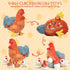 9 1 Set, in Chicken Stuffed Animal Stuffed Chicken Plush Toy with Zippered Belly, Egg Laying Hen with Chicks and Eggs