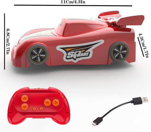 360deg 4 5 6 7 8-12 Wall Climbing Remote Control Car Dual Mode Rotating RC Stunt Cars with Headlight Rechargeable Toys