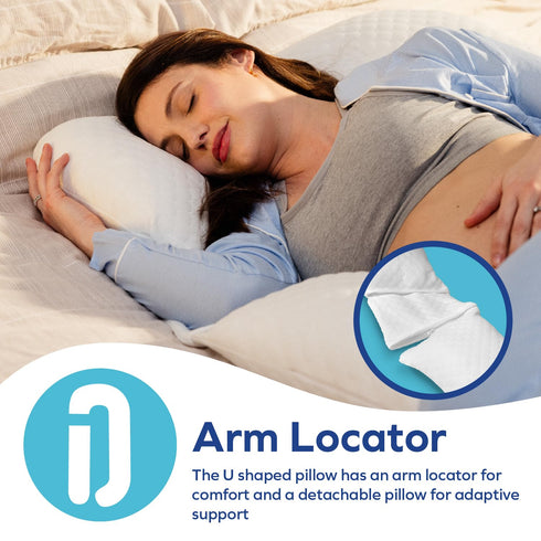 Talbot's Dr. Mom's Pregnancy Pillow - Stay Cool U-Shaped Pillow for Pregnant Women