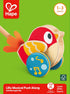 22.05 Inch Hape Lilly Musical Push Along | Wooden Push Along Baby Walking Bird, Playful Kids Toy with Detachable Stick