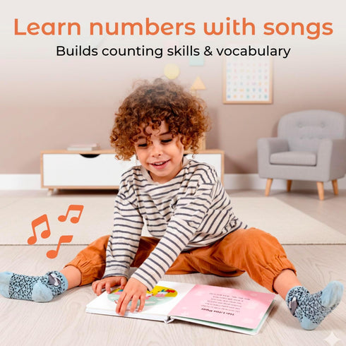 1-3 Count 1 2 3 Counting Cali's Books Number Book for Toddlers - Learn to Musical Books for Kids, Interactive Talking