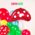 Red Blue Green Yellow Balloon Garland Kit 130Pcs with Cloud Mushroom Star Balloons for Party Decorations