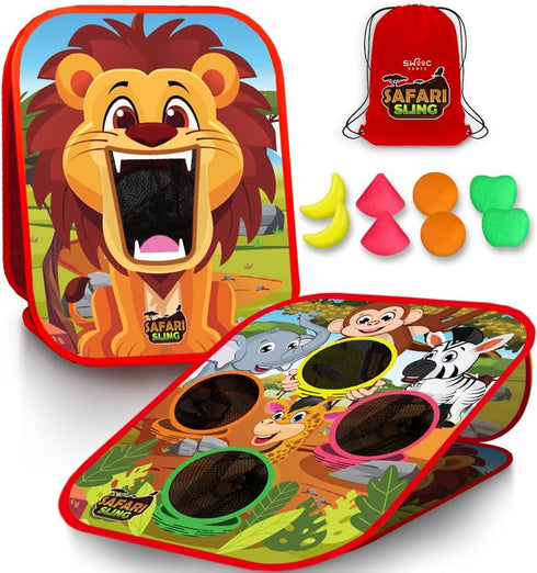 Swooc Games - Safari Sling | 2-in-1 Bean Bag Toss Game for