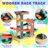 1-3, 6 4-Level 1 Wooden Car Ramp Toy for Toddlers Montessori Toy with Cars (Dinosaur & Racing), Car Ramp Race Track