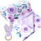 Baby Blankets for Boys Girls, Soft Minky Blanket for Newborn Infant Toddler, Crib Stroller Nursery (Purple Floral)
