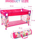 BABESIDE Baby Doll Crib, Foldable Baby Doll Bed for 17-21 Dolls, Doll Pack n Play Kids Gift with Storage Bag (Pink)