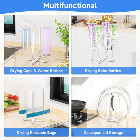 Water Bottle Drying Rack, Baby Bottle Dryer Rack, Stainless Steel Bottles Drying Rack, Collapsible Cup Rack Dryer